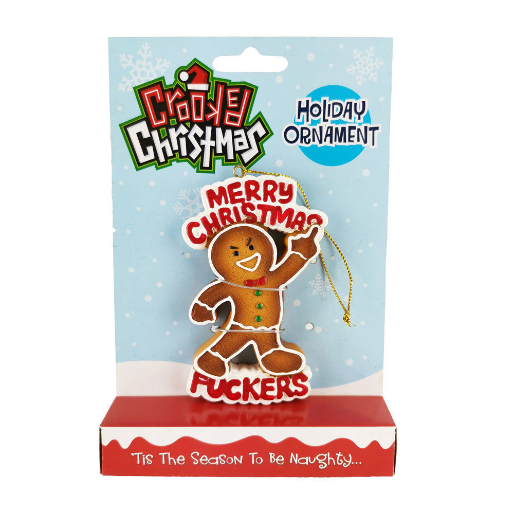 Crooked Christmas Ornament | Merry Christmas Fuckers