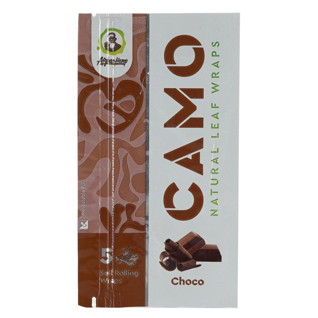 afghan hemp camo natural leaf blunt wrap chocolate
