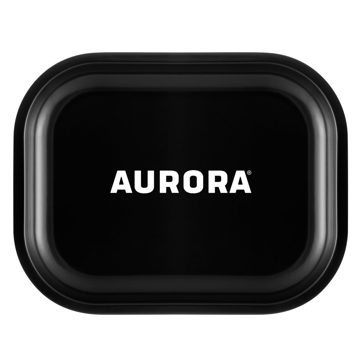 aurora metal rolling tray black large
