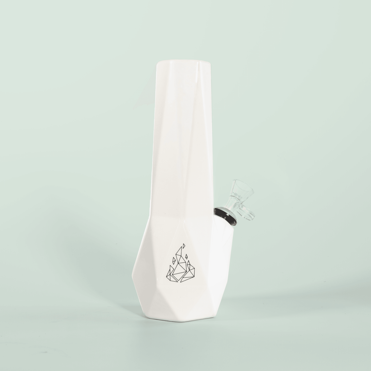 brnt designs hexagon ceramic bong white