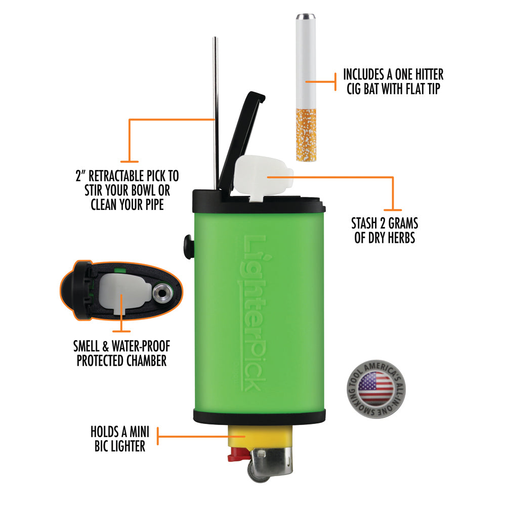 lighterpick all-in-one waterproof smoking dugout