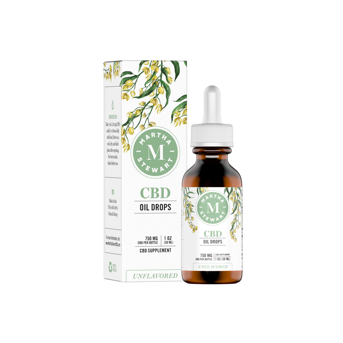 martha stewart cbd oil drops 750mg unflavored