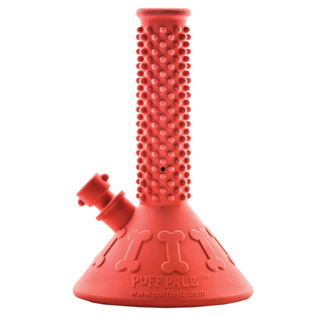 Puff Palz Beaker Buddy Rubber Bong Dog Toy Red
