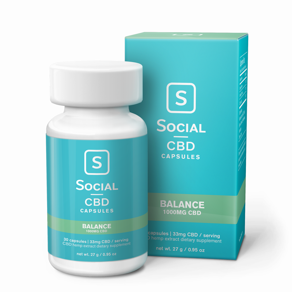 social cbd gel capsules balance 1000mg