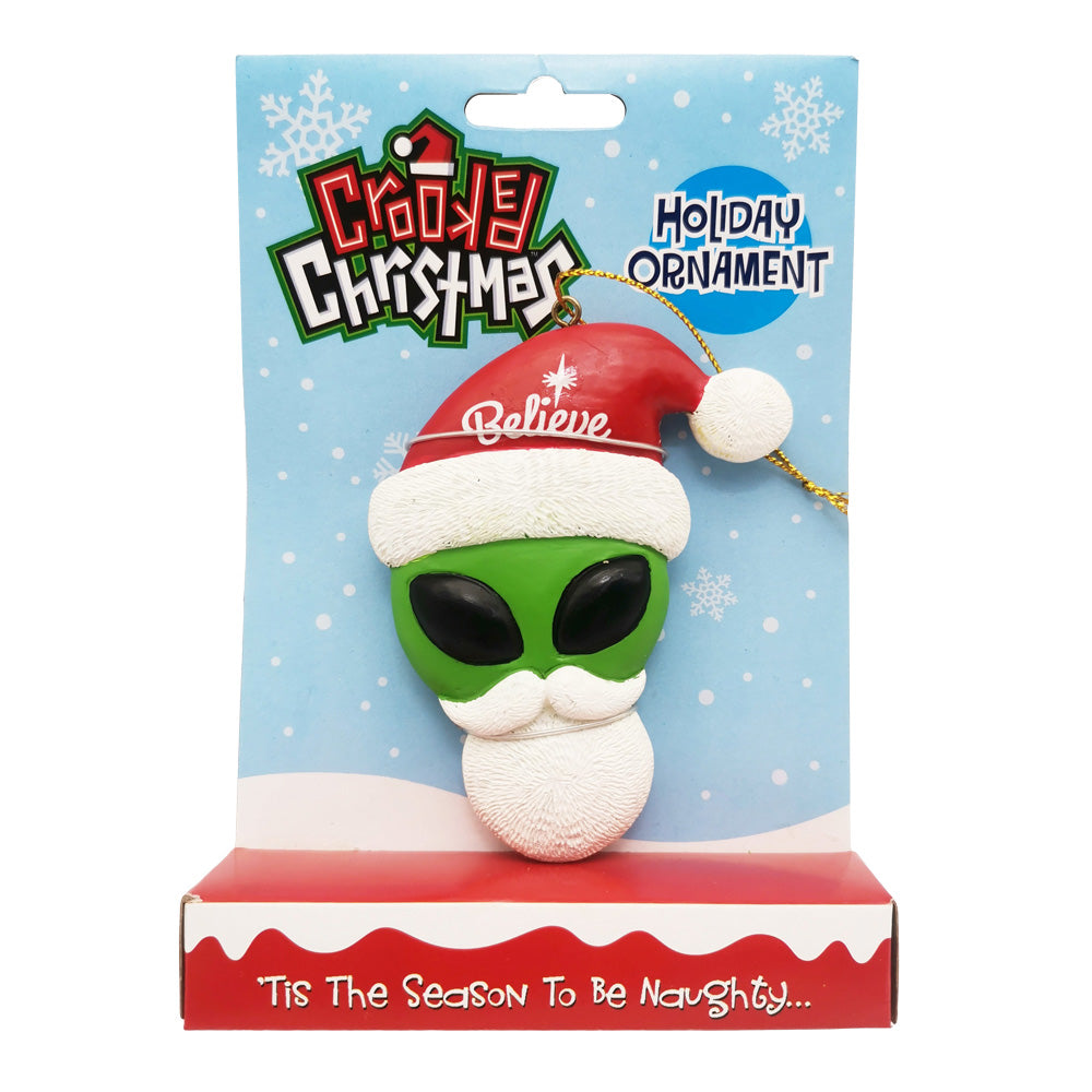 Crooked Christmas Ornament Believe