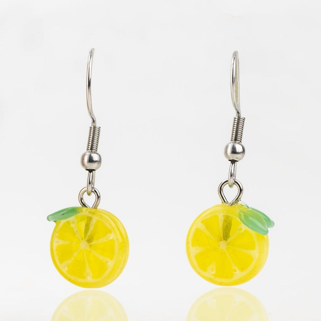 mmmelty Lemon Slice Glass Earrings