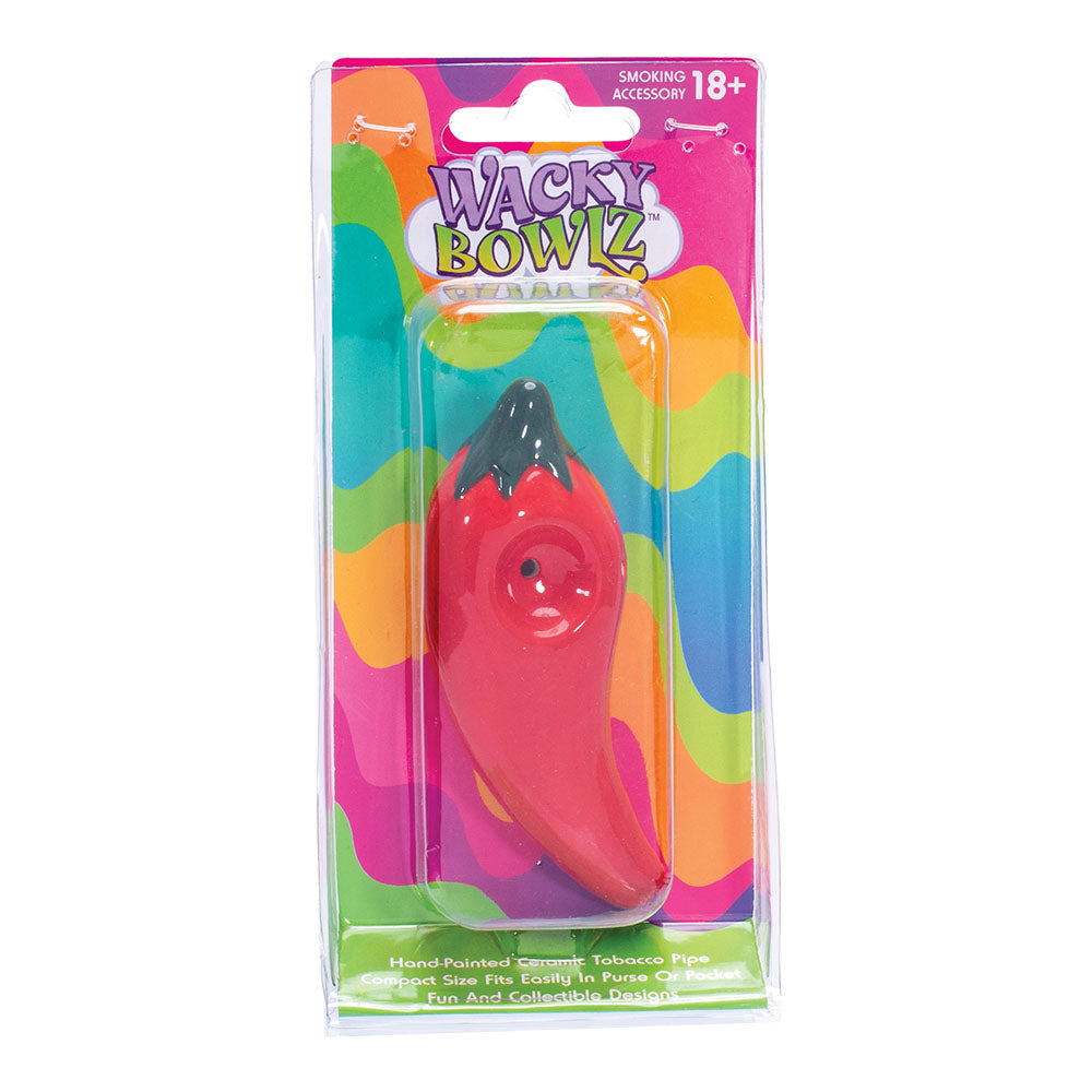 Wacky Bowlz Ceramic Hand Pipe | Chili Pepper