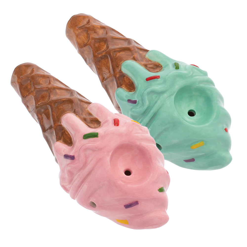 Wacky Bowlz Ceramic Hand Pipe | Ice Cream
