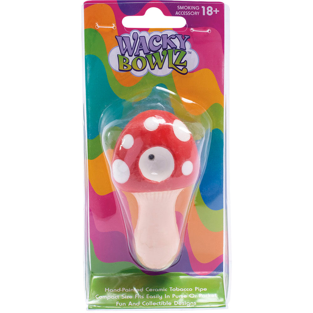 Wacky Bowlz Ceramic Hand Pipe | Mushroom