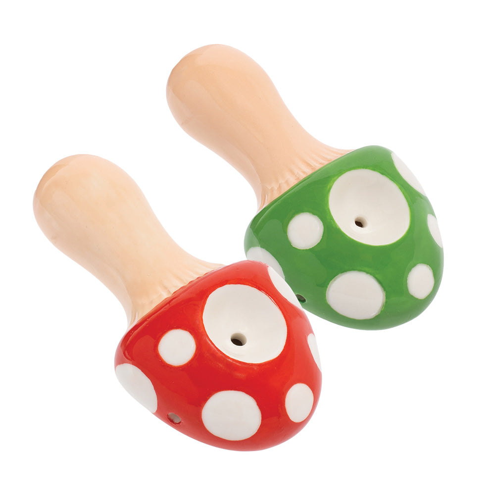 Wacky Bowlz Ceramic Hand Pipe | Mushroom