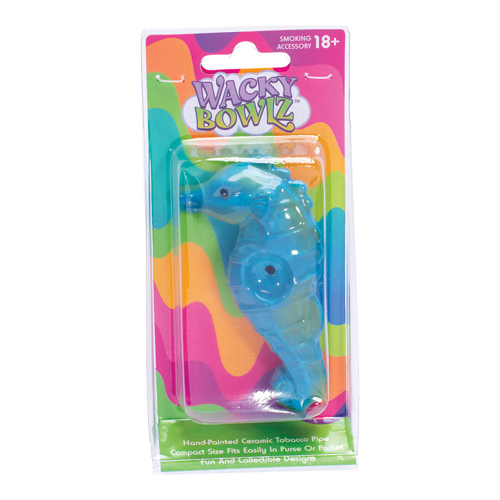 Wacky Bowlz Ceramic Hand Pipe | Seahorse
