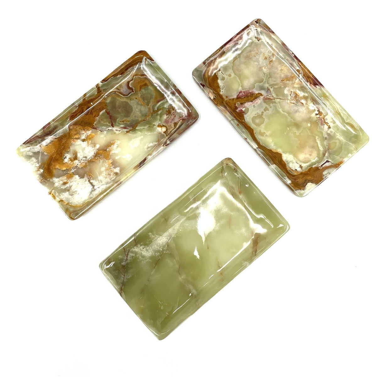 banded onyx crystal stone rolling trays