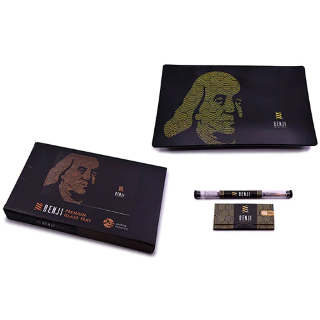 benji papers glass rolling tray kit art franklin