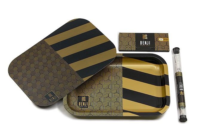 Benji Metal Rolling Tray Kit - Stripes