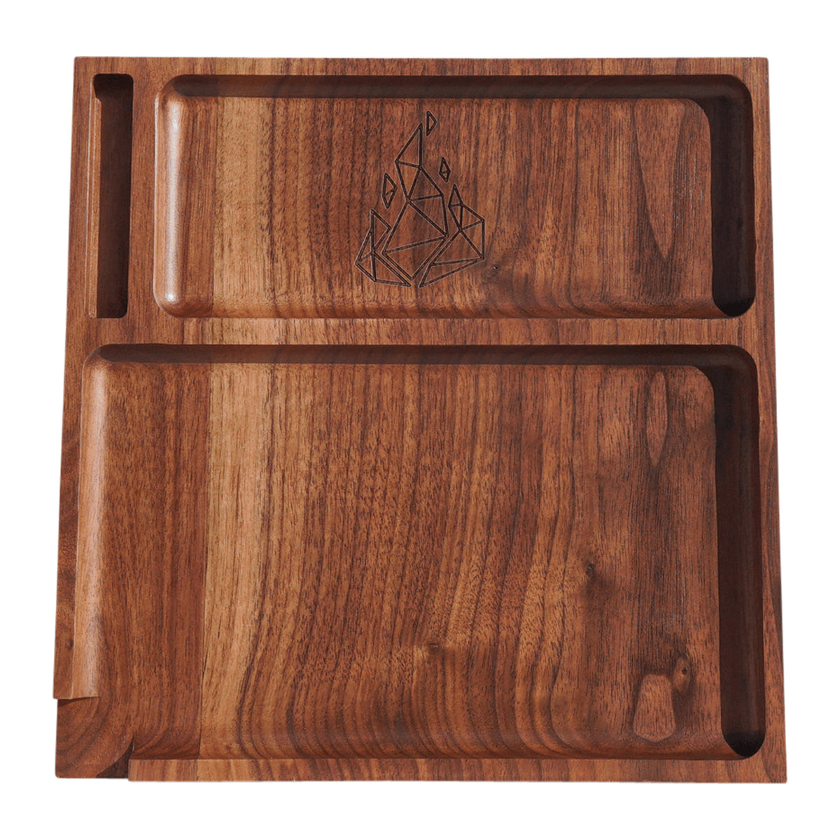 brnt designs yaketa wood rolling tray walnut