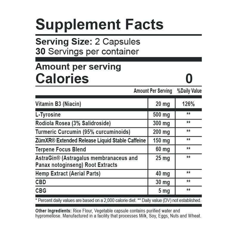 CBDfx CBD Morning Capsules - 900mg