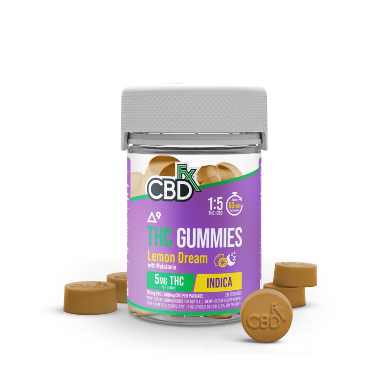 cbdfx thc gummies lemon dream indica melatonin 500mg