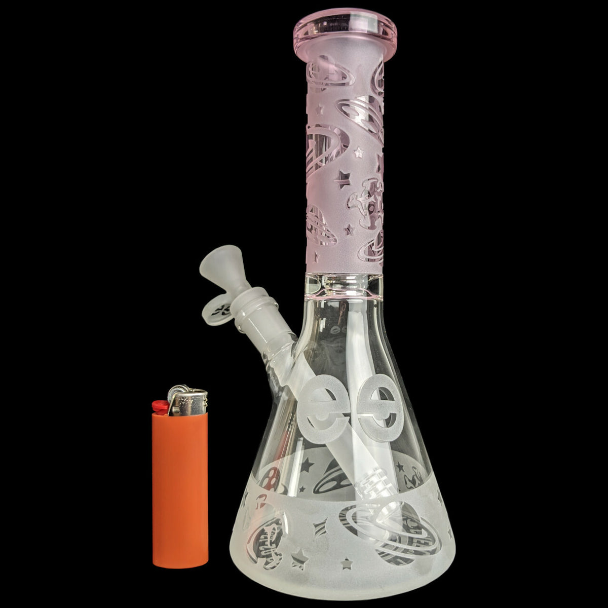 Cheech Glass Sandblasted Planets Beaker - 10"