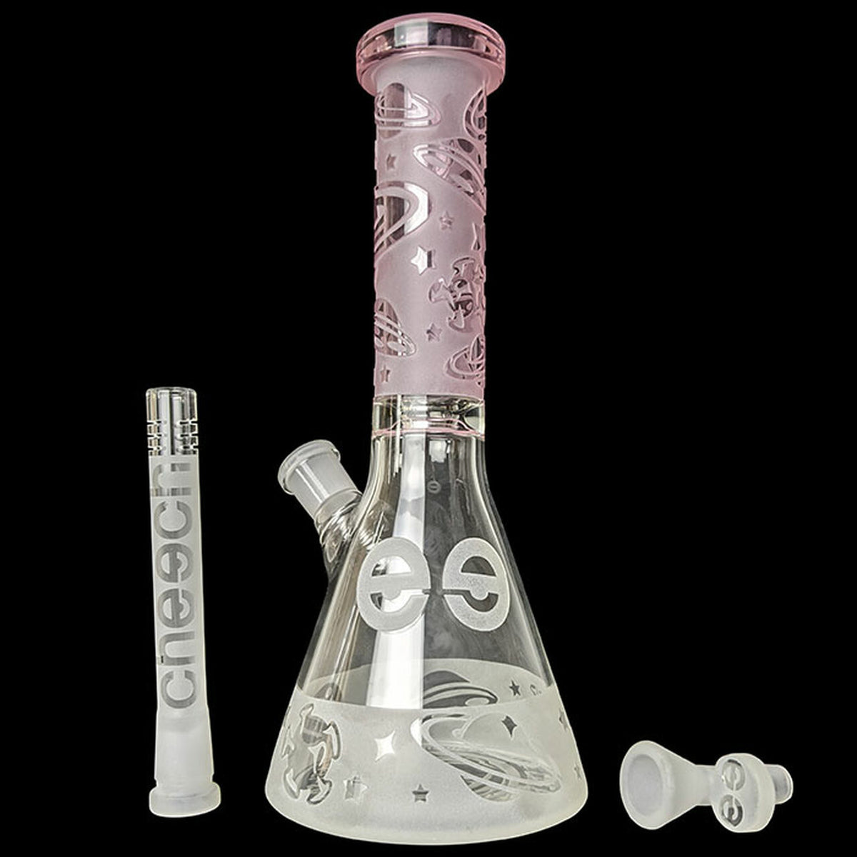 Cheech Glass Sandblasted Planets Beaker - 10"