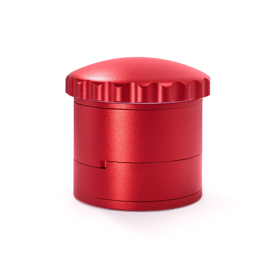 dr grind swing tray metal herb grinder red
