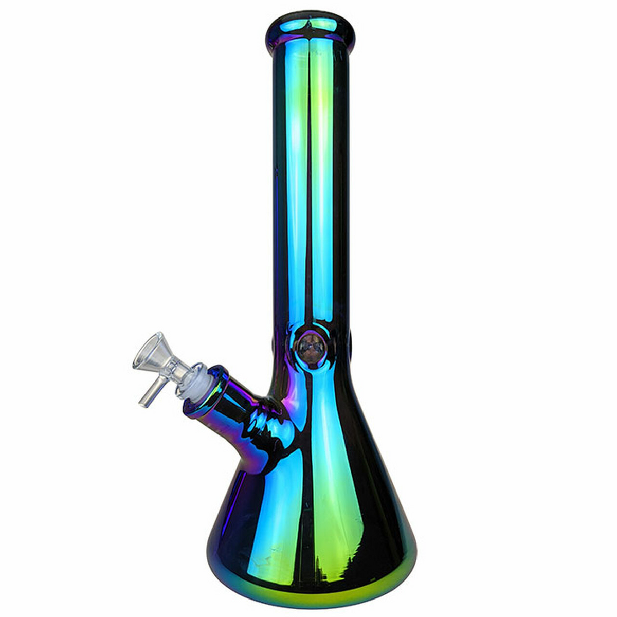 electroplated beaker bong water pipe green 14 inch