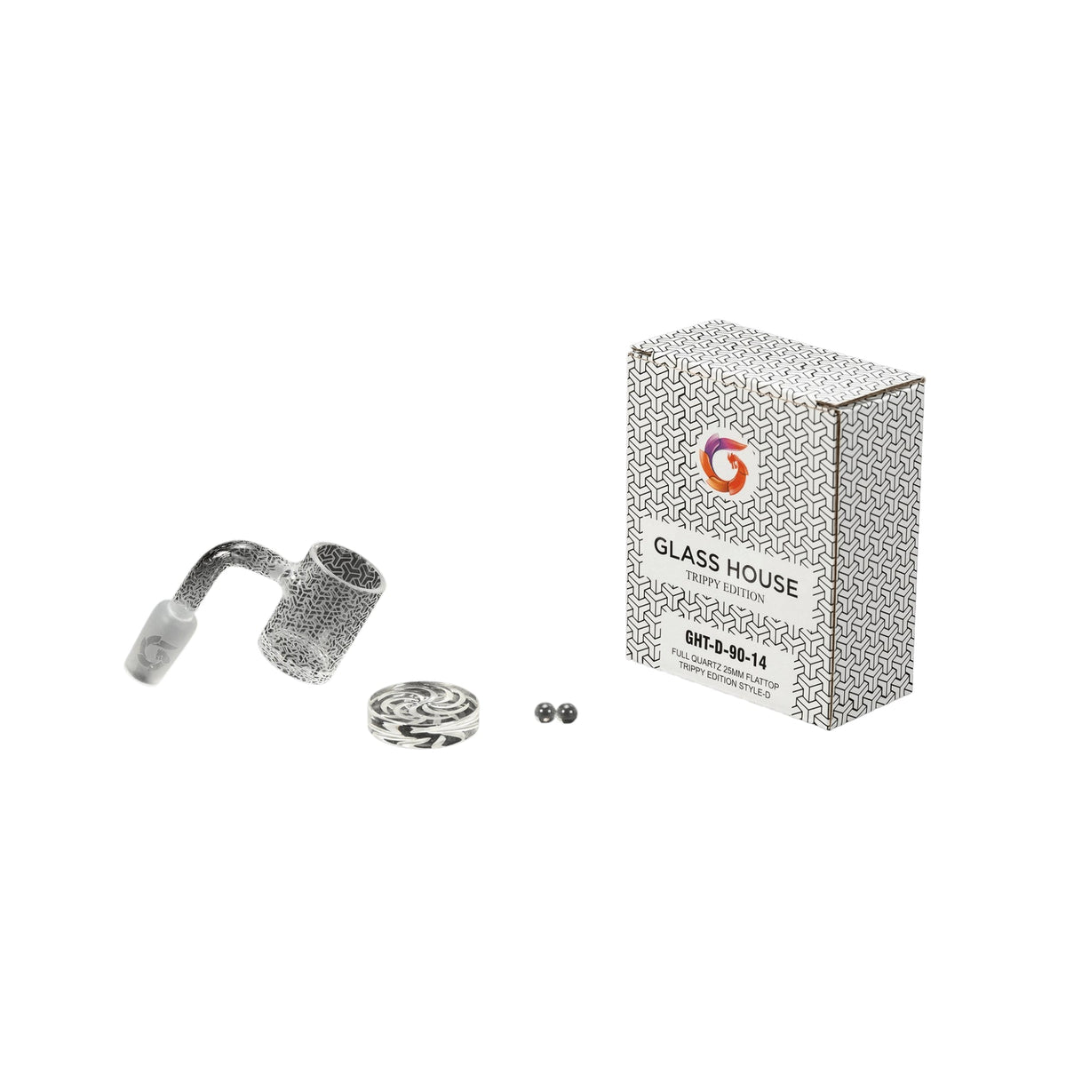 Glasshouse Trippy Edition 25mm Flat Top Quartz Banger - Style-D