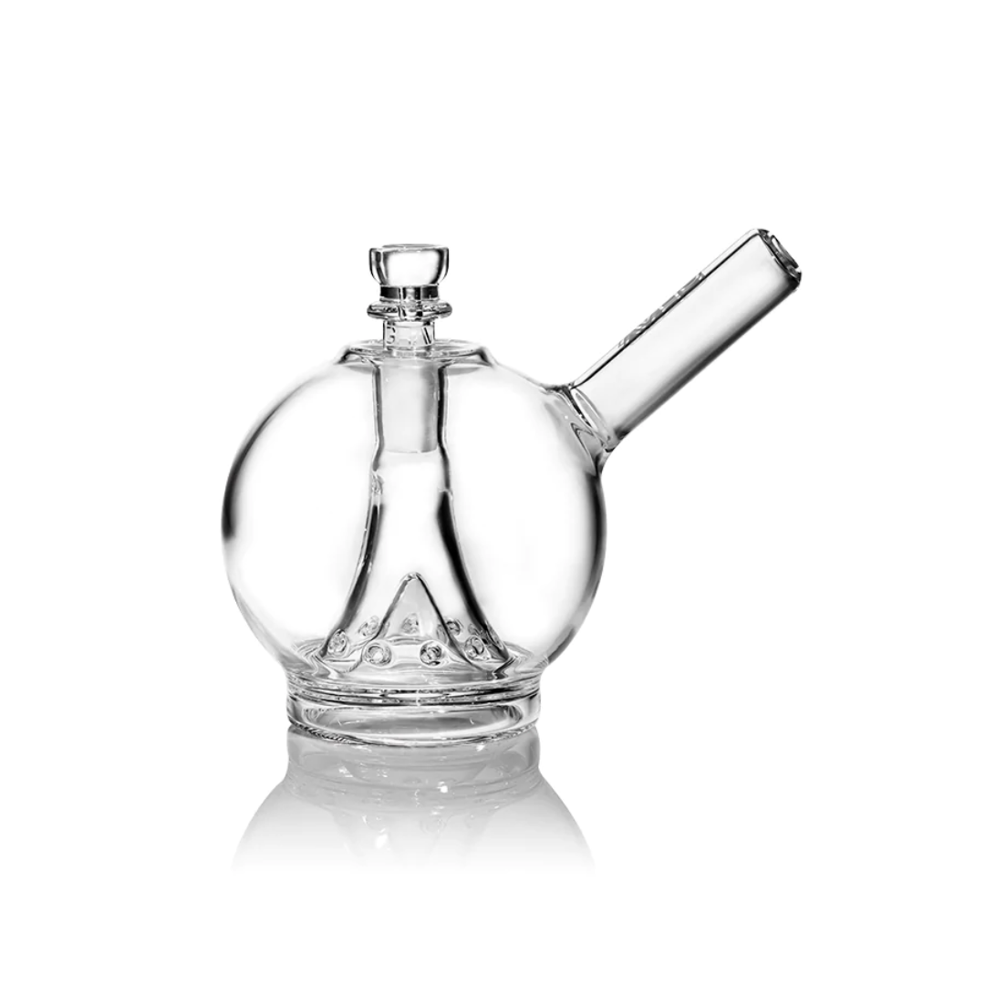 grav globe glass bubbler water pipe round