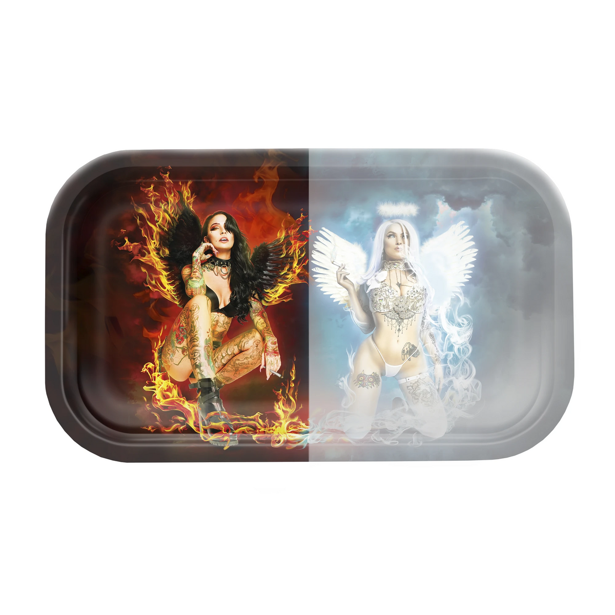 hybrid rolling tray devil angel silicone mat v syndicate