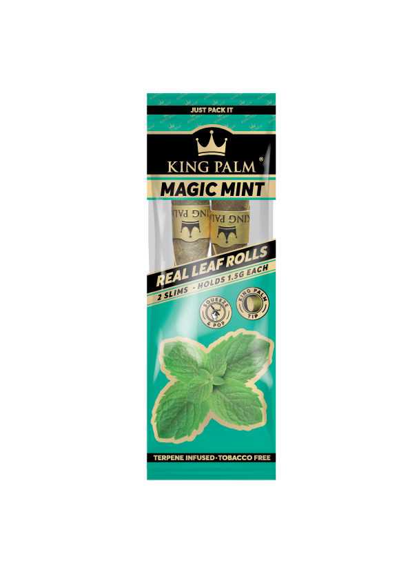 king palm leaf slim cones magic mint