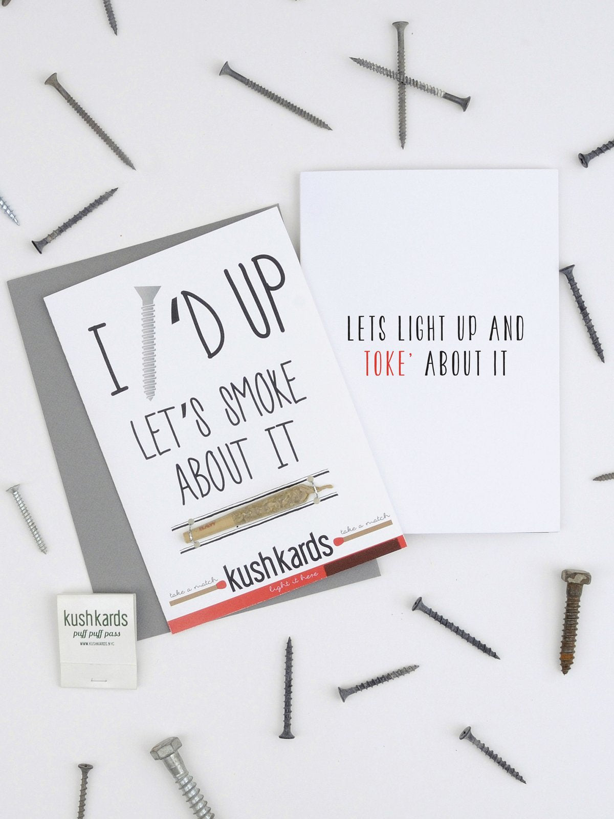 kushkards i screwed up stoner greeting card