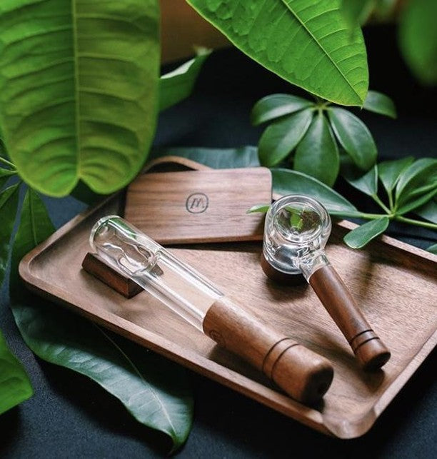 Marley Natural Black Walnut Rolling Tray
