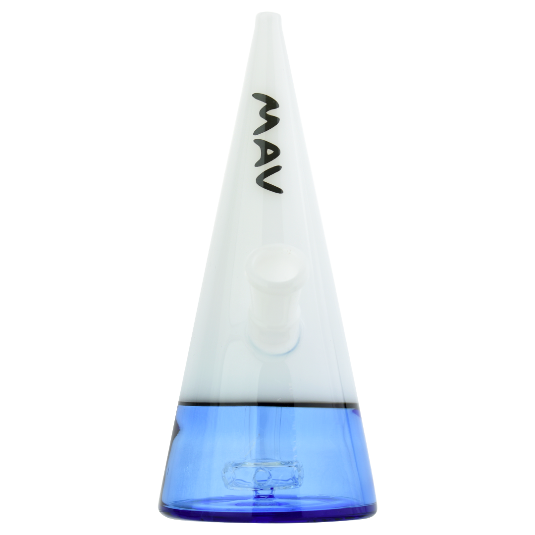 mav glass beacon dab rig water pipe blue white