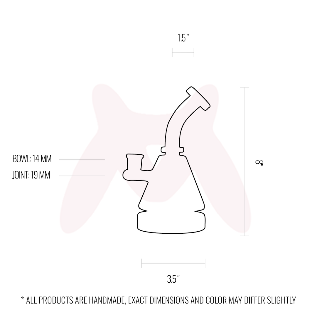 mav glass pyramid dab rig water pipe size