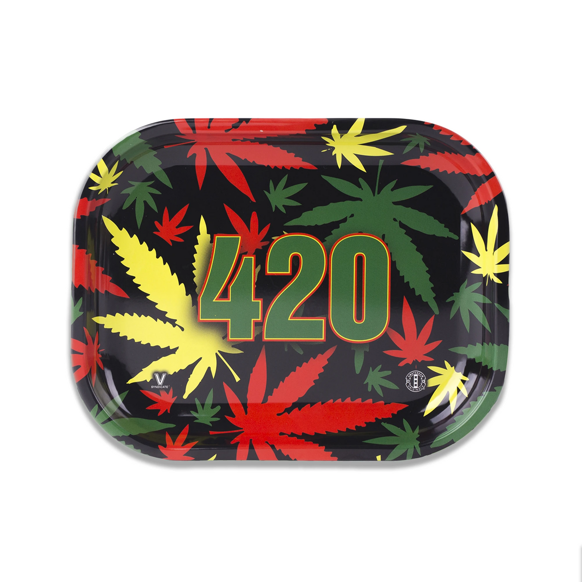metal rolling tray 420 rasta small v syndicate