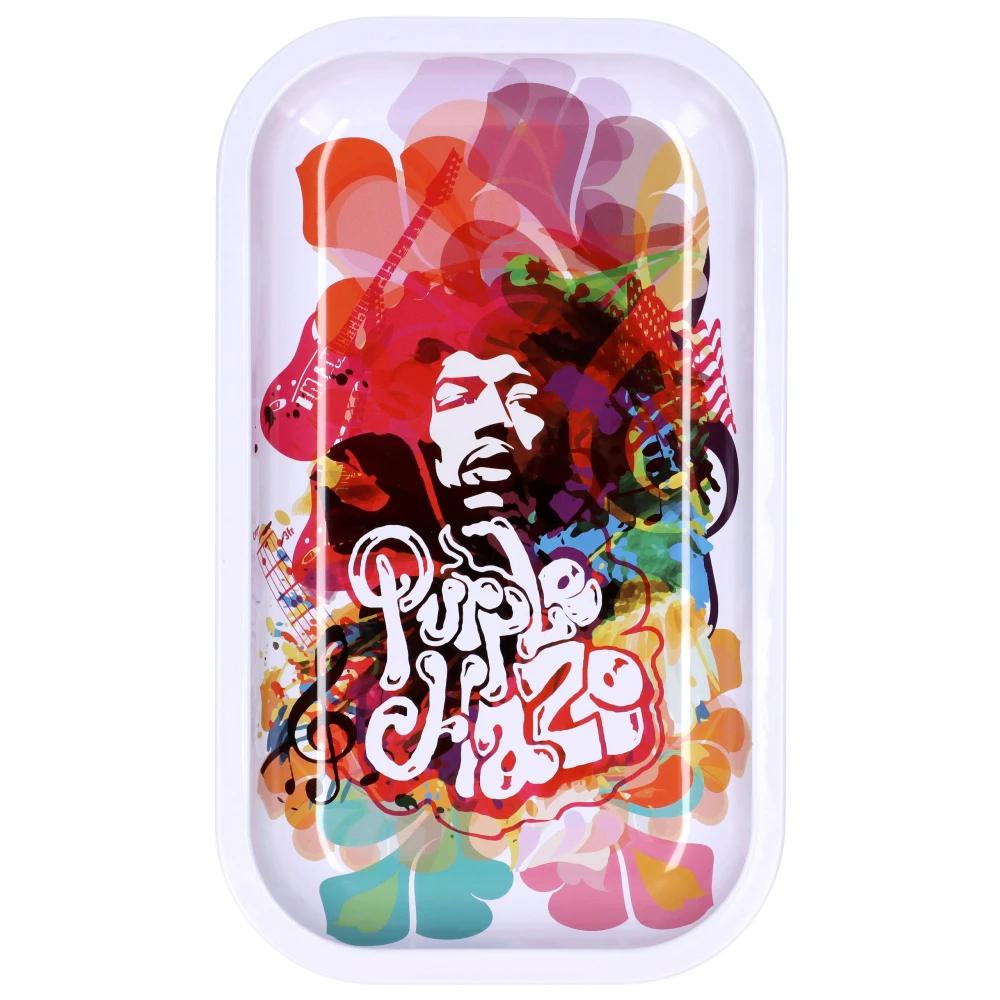 rock legends jimi rainbow haze rolling tray medium