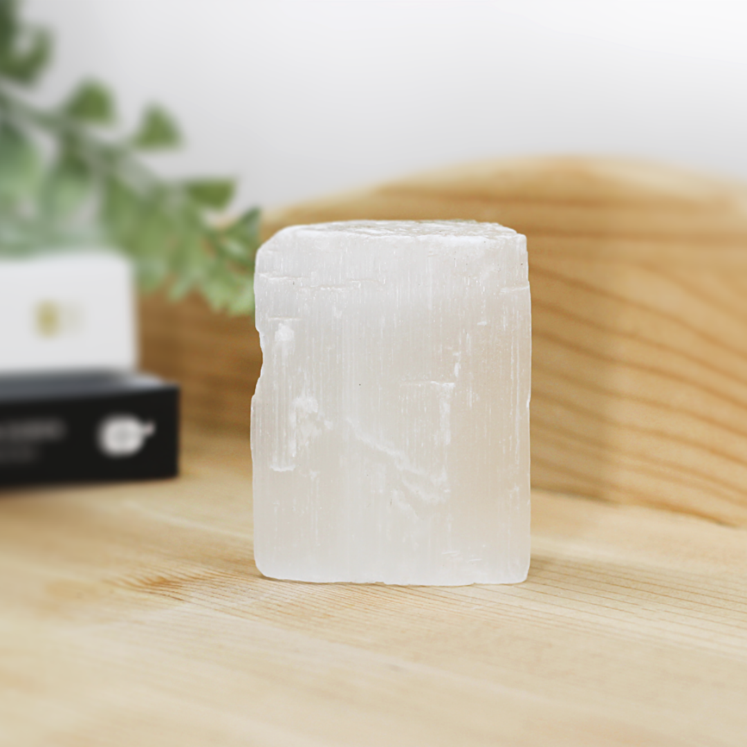 selenite natural crystal chunk stick 1 inch