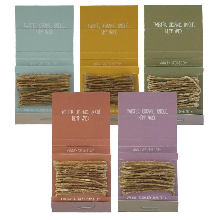 twisted bee organic hemp wick 5 pack