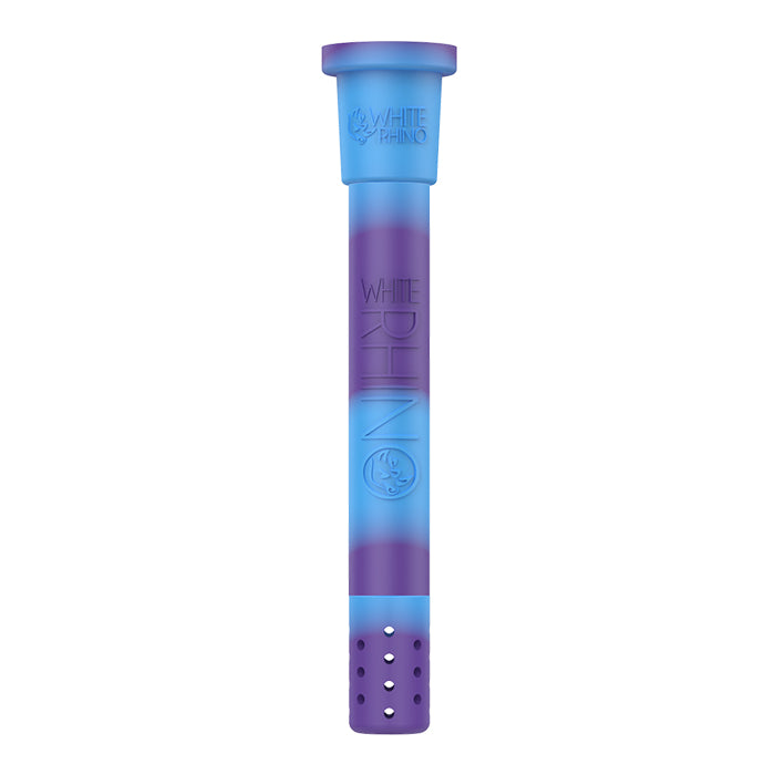 white rhino adjustable silicone downstem blue purple