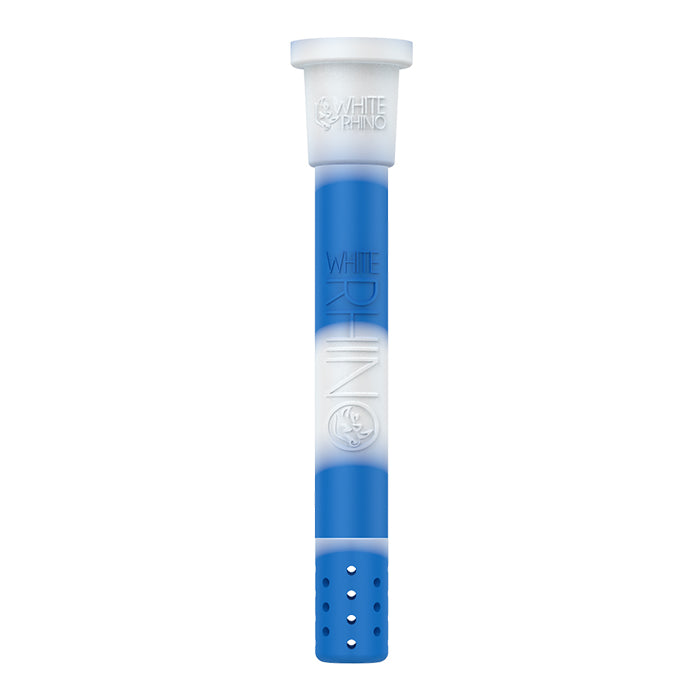 white rhino adjustable silicone downstem blue white