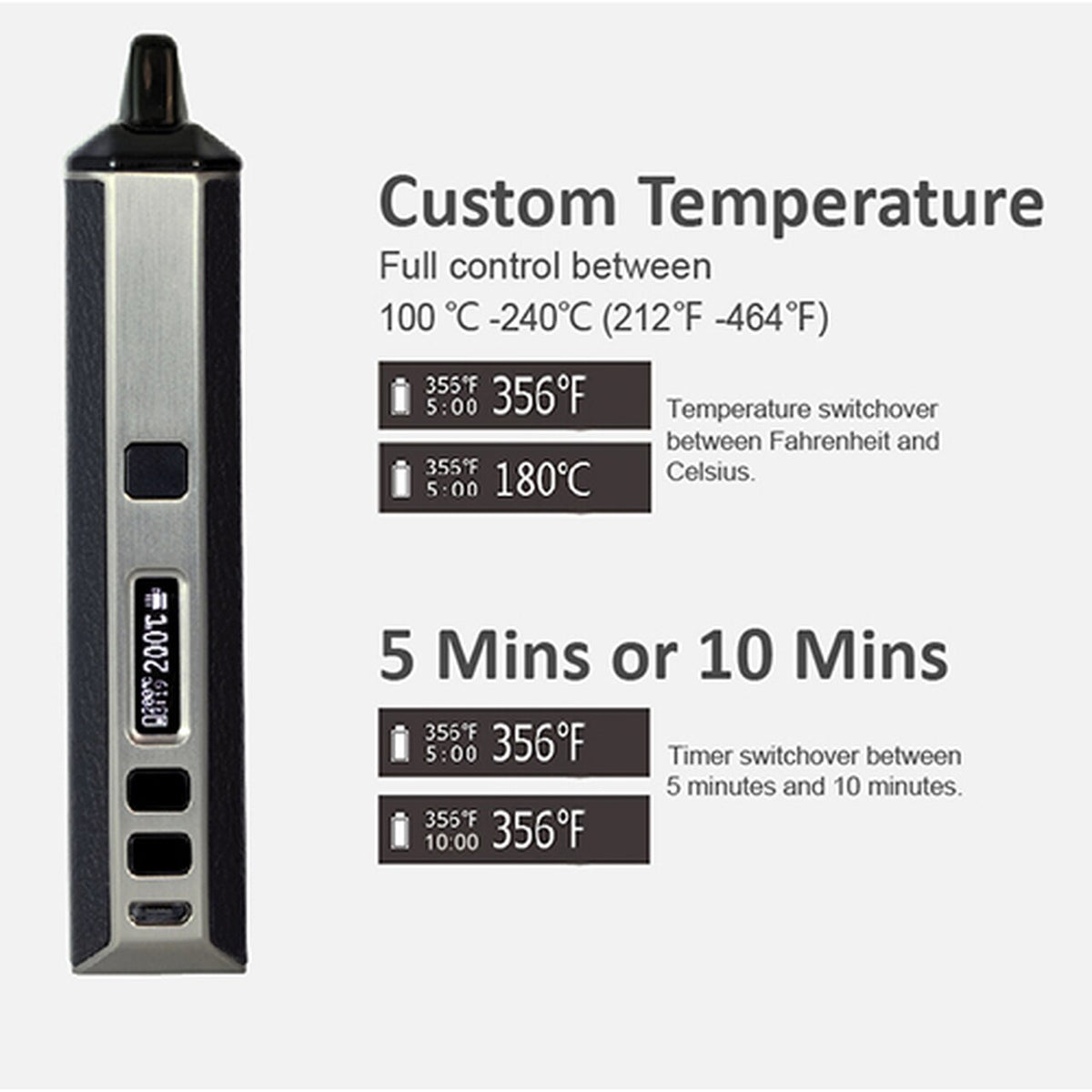 xvape aria vaporizer temperature control