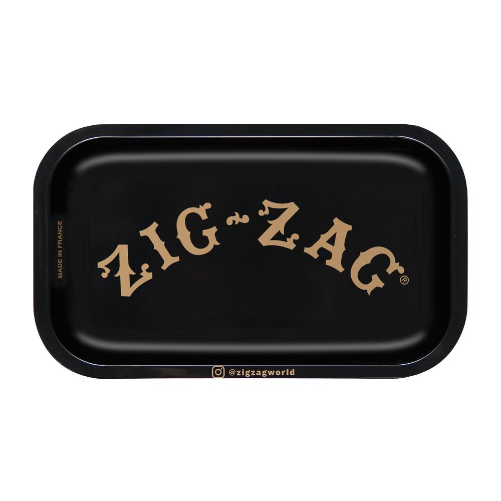 zig zag metal rolling tray black