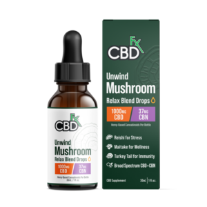 cbdfx unwind mushroom cbd cbn relax blend drops 1000mg