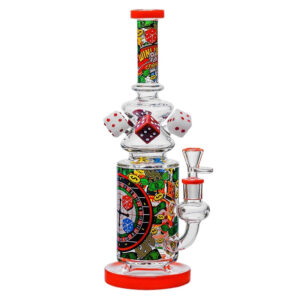Cheech Glass Feeling Lucky Dice Bong in front view