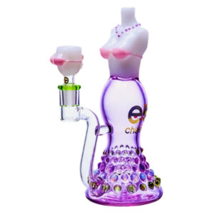 Cheech Glass Mermaid Bikini Bong in purple front view