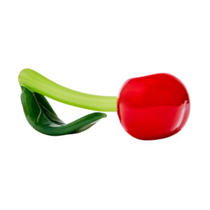 Edie Parker Cherry Glass Pipe in front view