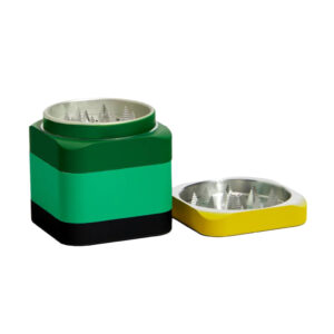 Edie Parker Colorblock Grinder in Yellow Multi view