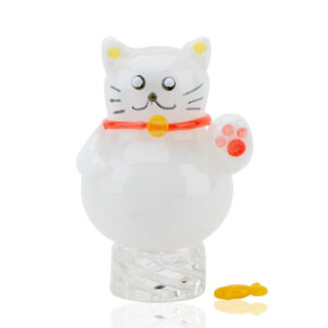 Empire Glassworks Lucky Cat Spinner Cap in front view
