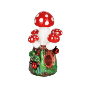 Empire Glassworks Mushrooms Hand Pipe in front view