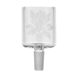Empire Glassworks Frosty Lotus Puffco Proxy Attachment in sandblasted lotus front view
