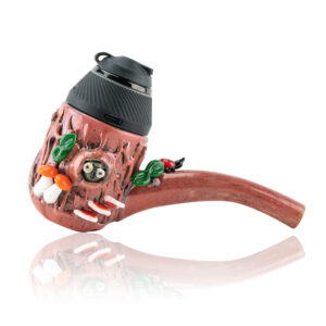 Empire Glassworks Hootie Puffco Proxy Sherlock Pipe in owl detail view